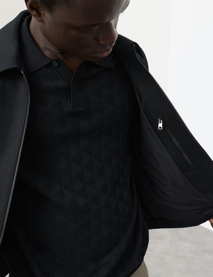 Cotton Rich Harrington Jacket with Linen