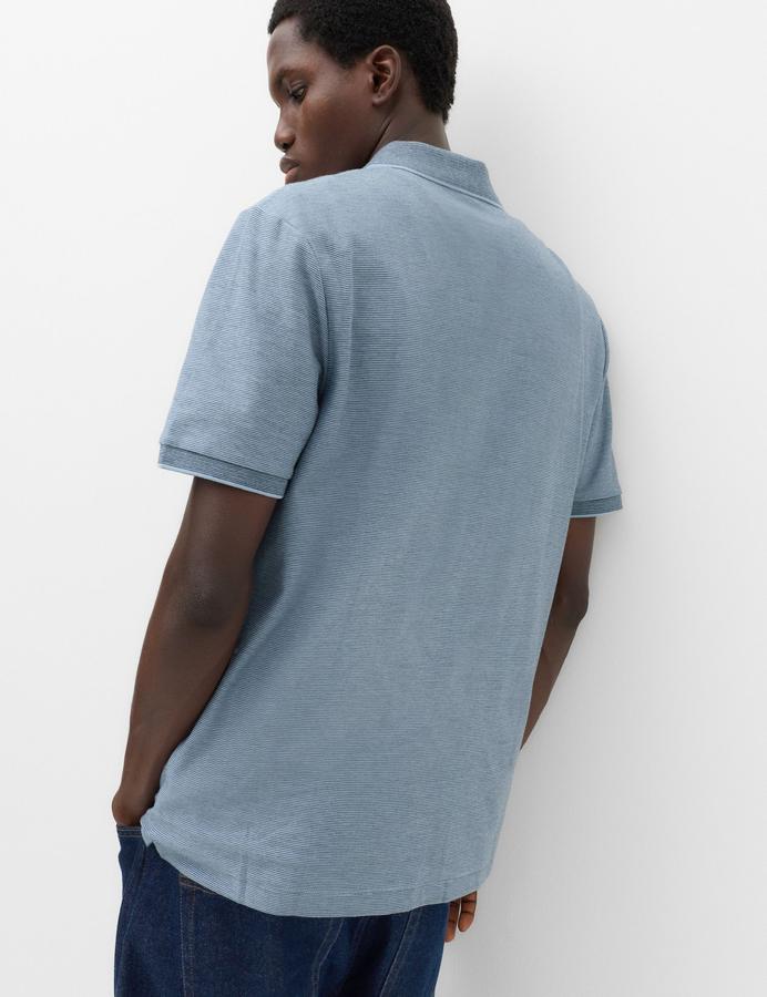 Cotton Rich Striped Short Sleeve Polo Shirt