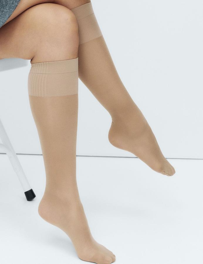 4pk 15 Denier Medium Support Knee Highs