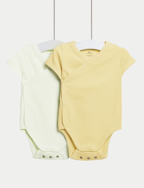2pk Pure Cotton Waffle Bodysuits (6½lbs-3 Yrs)