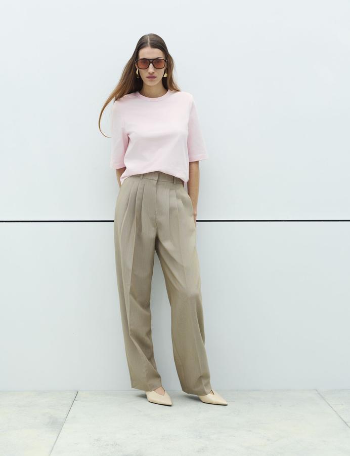 Cotton Rich Padded Shoulder T-Shirt
