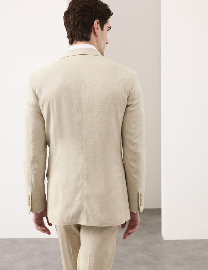 Tailored Fit Italian Performance Linen Blend Suit Jacket
