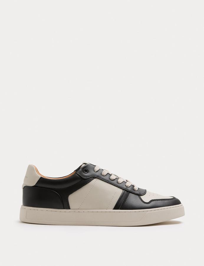 Leather Colour Block Trainers