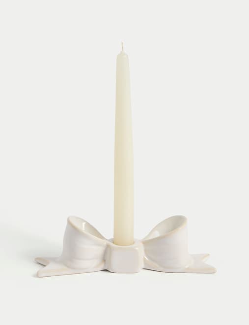 Bow Ceramic Dinner Candle Holder