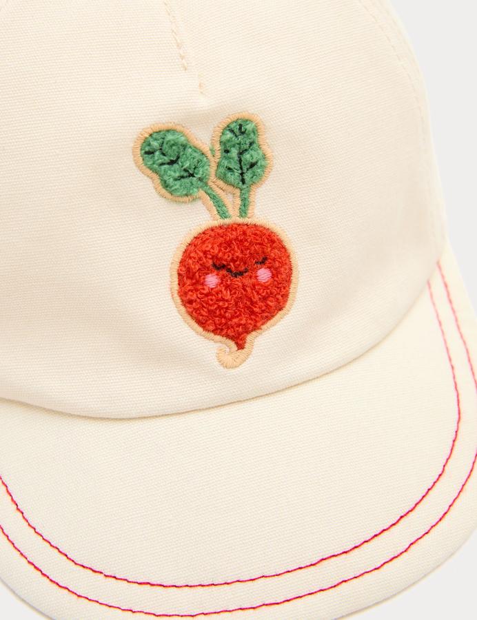 Pure Cotton Radish Badge Cap (0-36 Mths)