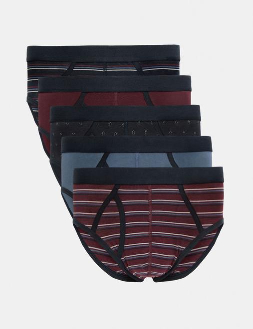 5pk Cotton Stretch Stripe Briefs