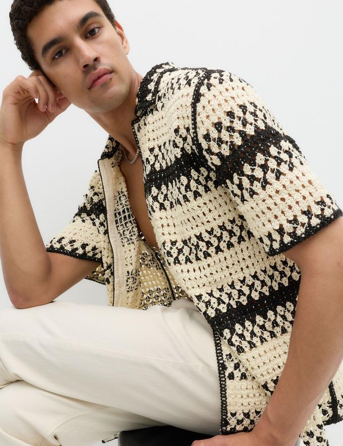 Relaxed Fit Knitted Polo Shirt