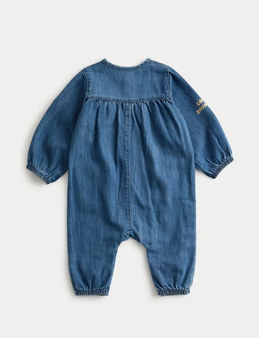 Cotton Modal Blend Denim All in One (0-3 Yrs)