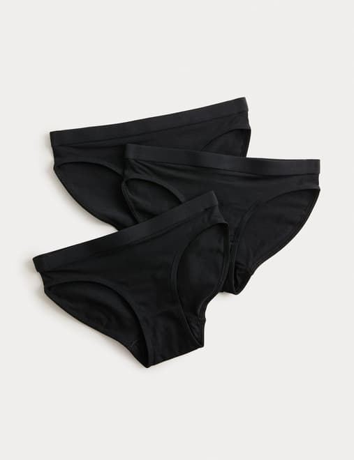 3 Pack Cotton with Stretch Bikini Knickers (6-16 Yrs)