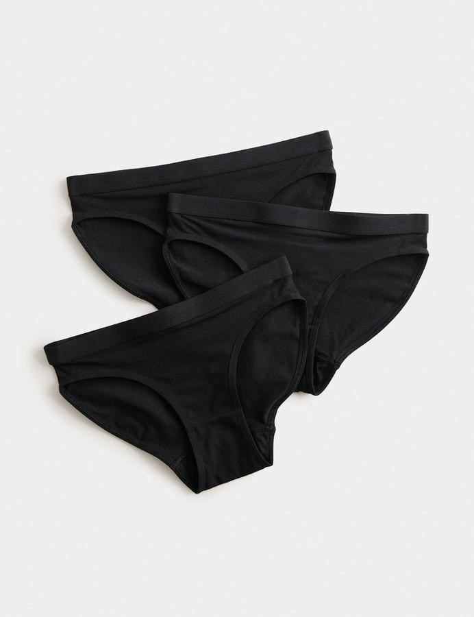 3 Pack Cotton with Stretch Bikini Knickers (6-16 Yrs)