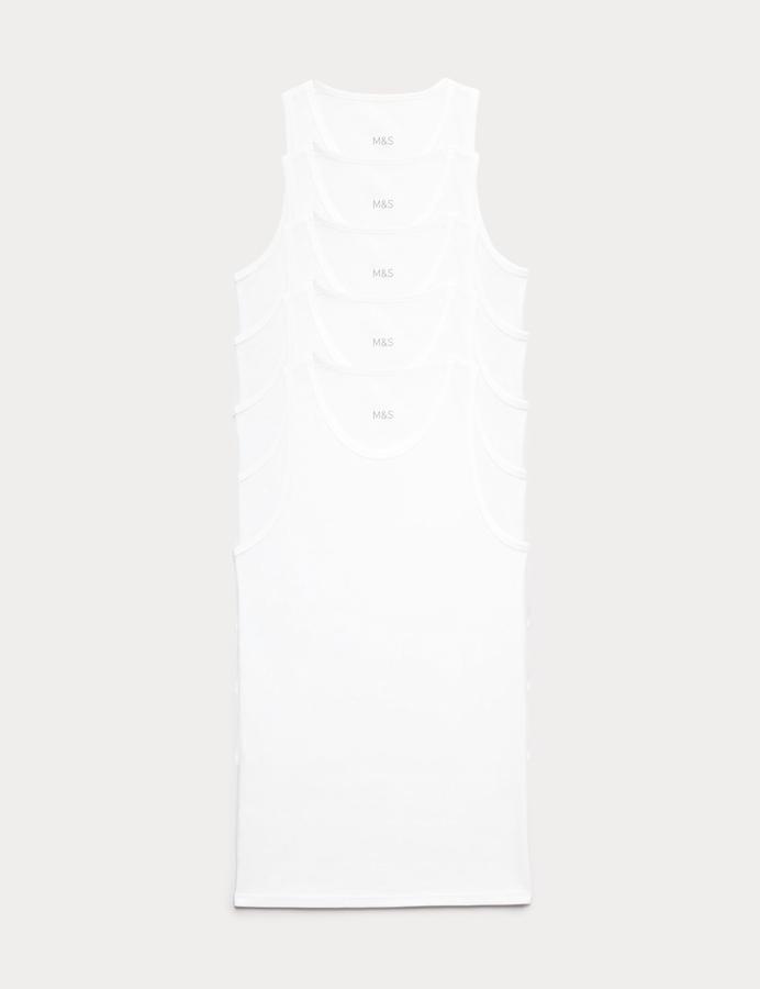 5 Pack Essential Cotton Sleeveless Vests