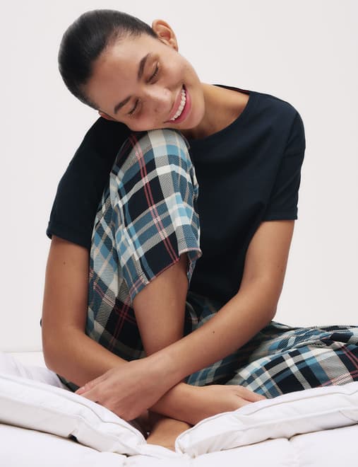 Cotton Rich Printed Cropped Pyjama Set