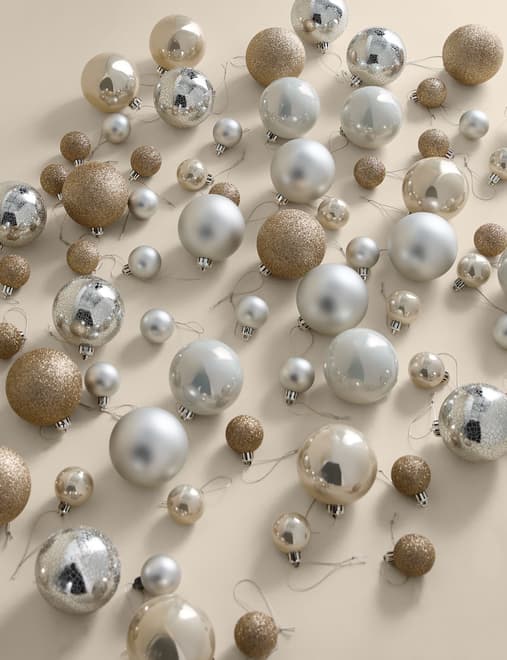 80pk Shatterproof Baubles