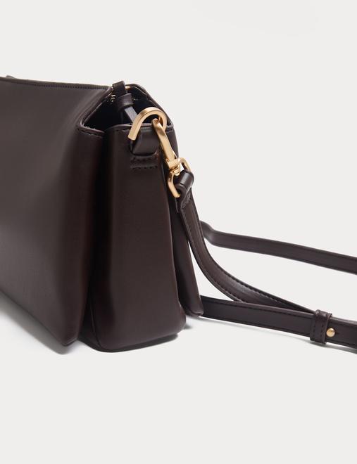 Triple Compartment Crossbody Bag