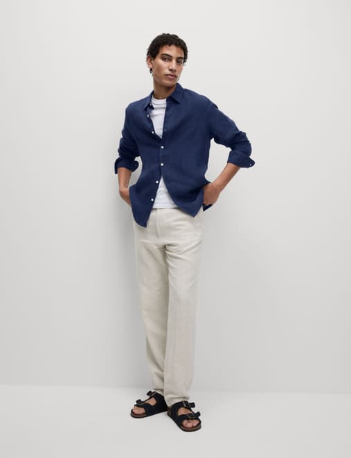 Regular Fit Pure Linen Shirt