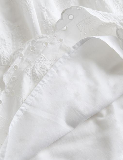 Pure Cotton Broderie Shell Dress (2-8 Yrs)