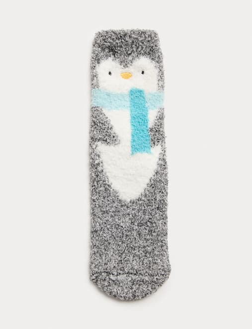 Penguin Cosy Slipper Socks in Gift Box