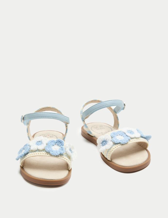 Kids' Floral Crochet Sandals (4 Small-2 Large)