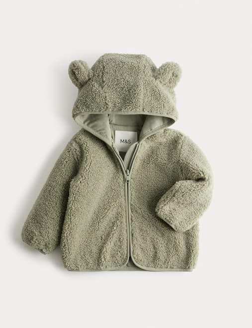 Borg Pocket Hooded Jacket (0-3 Yrs)