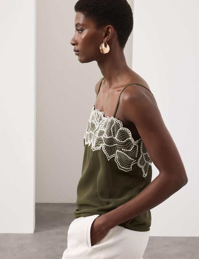 Floral Embroidered Cami Top