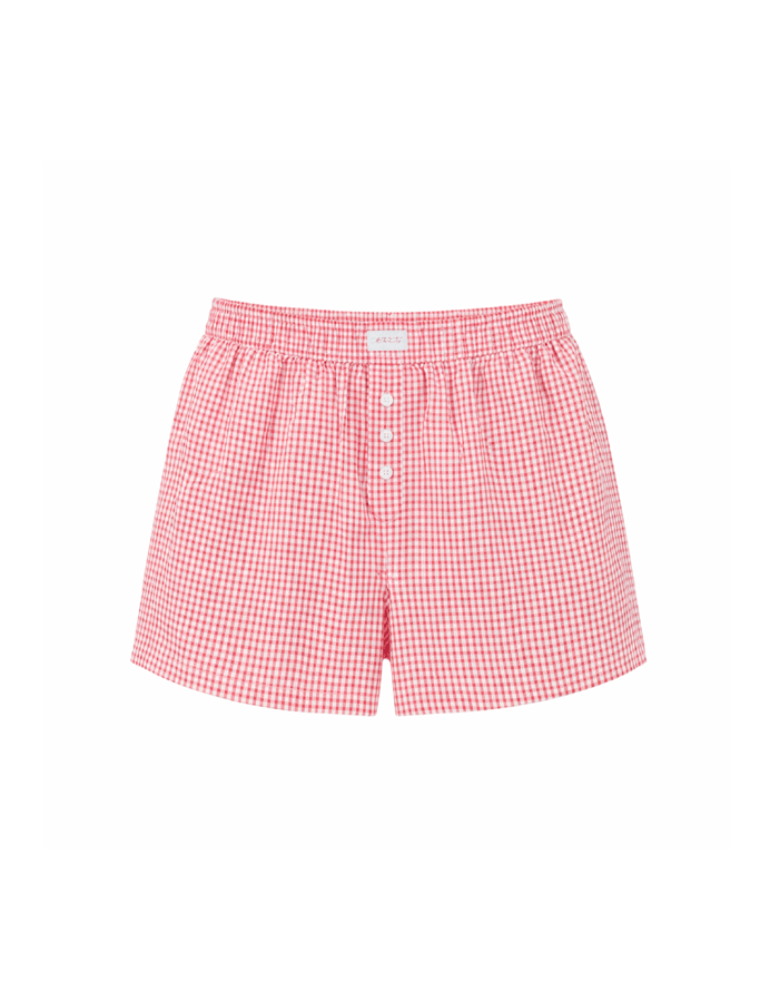 Pure Cotton Seersucker Gingham Pyjama Shorts