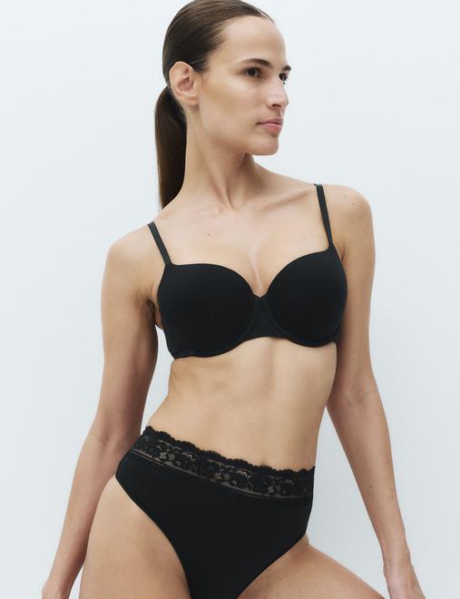 5pk Cotton Blend High Waisted Thongs
