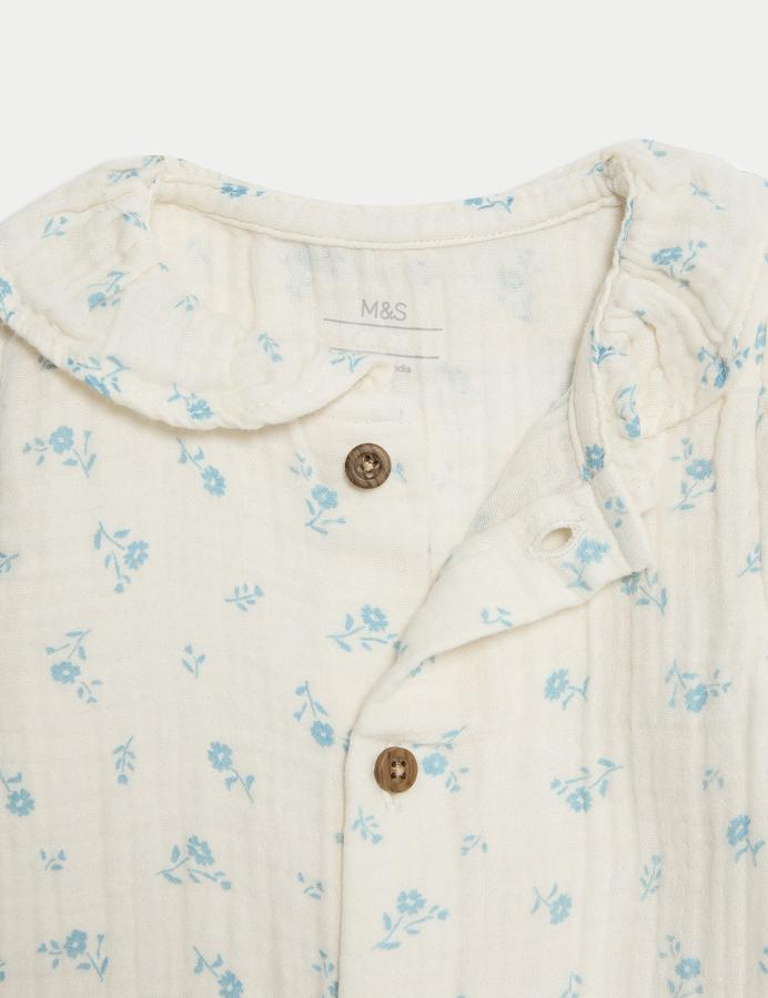 Pure Cotton Floral All in One (0-12 Mths)