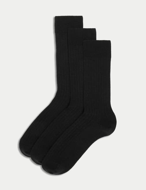 3 Pack Lambswool Rich Socks