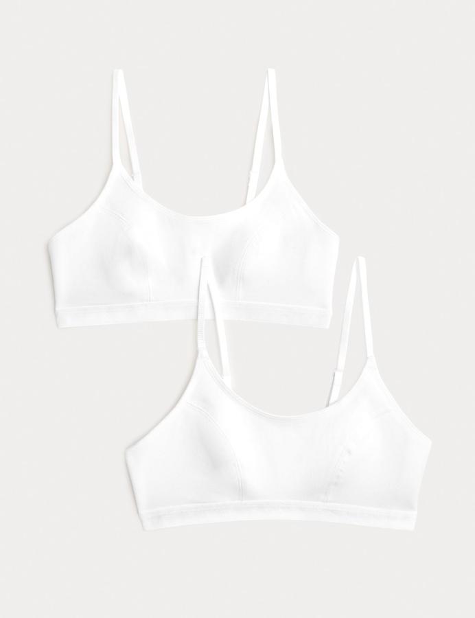 2pk Cotton First Bra Crop Tops