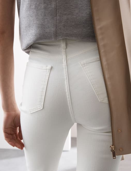 Lyocell Blend High Waisted Flared Jeans