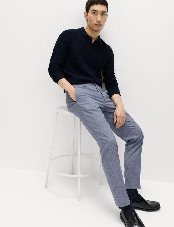 Tailored Fit Micro Grid Trousers