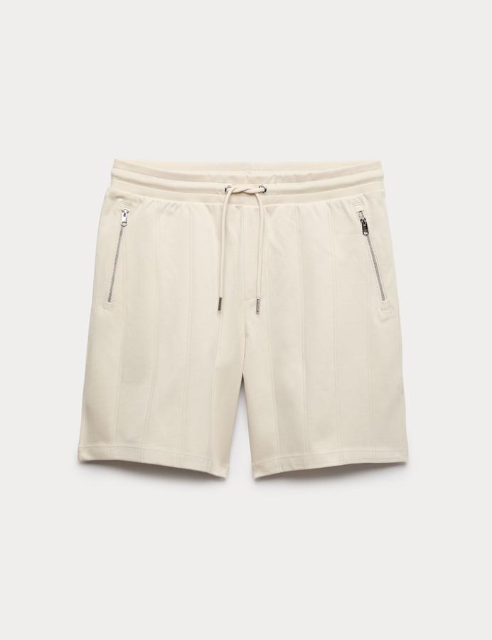 Regular Fit Cotton Rich Drop Needle Shorts