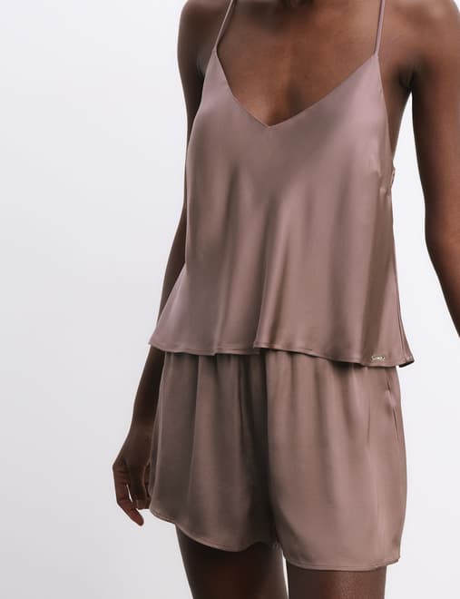 Satin Cami Shortie Pyjama Set