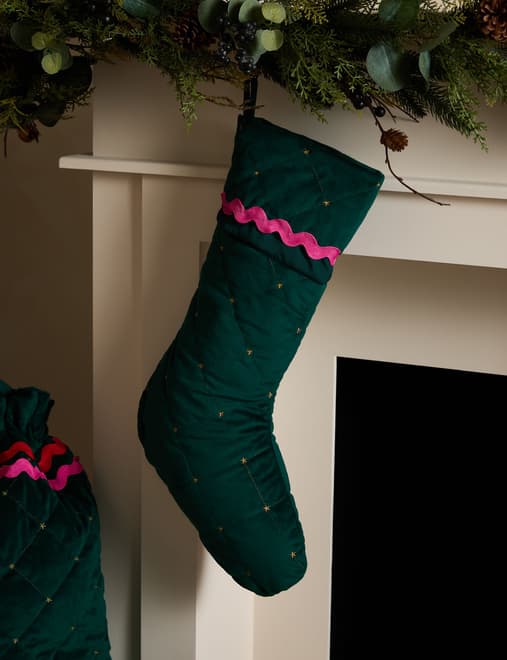 Velvet Quilted Stocking