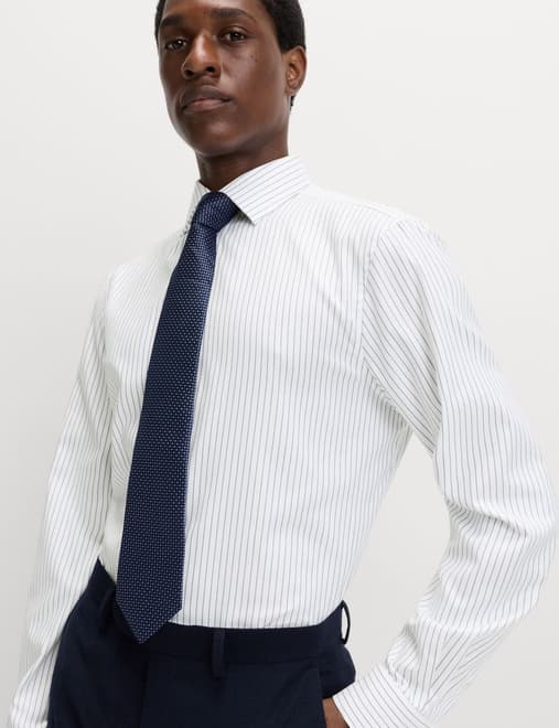 Regular Fit Pure Cotton Striped Luxury Shirt