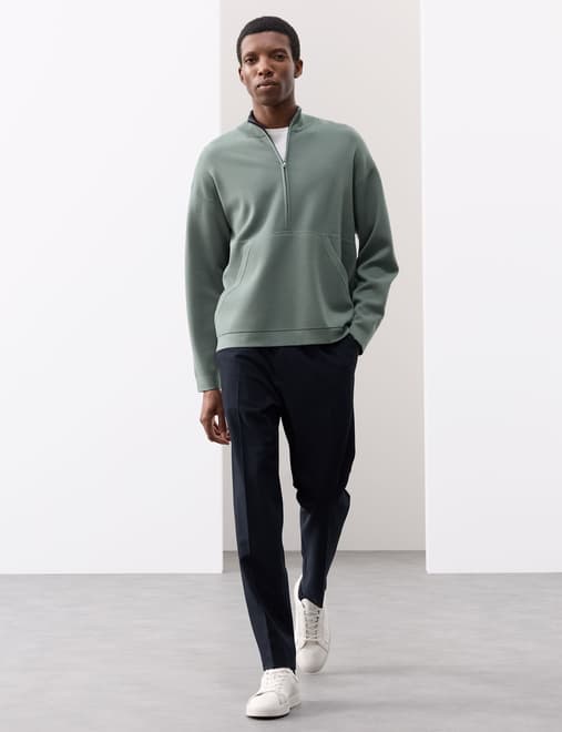 Milano Stitch Half Zip Jumper