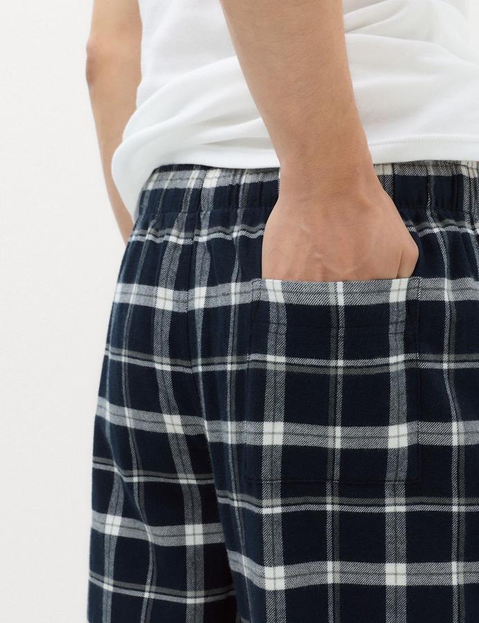 Pure Cotton Checked Loungewear Bottoms