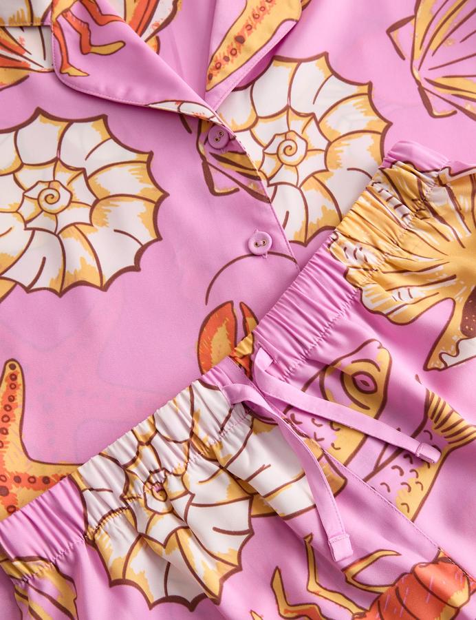 Satin Shell Print Pyjamas (6-16 Yrs)