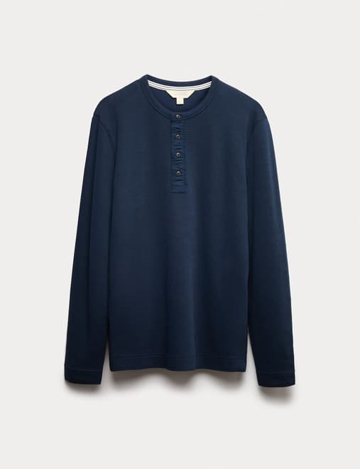 Cotton Rich Ribbed Loungewear Top