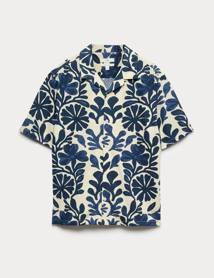 Pure Cotton Floral Short Sleeve Shirt