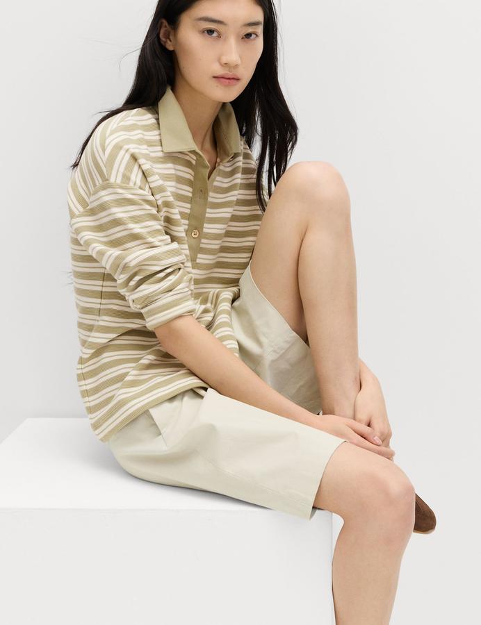 Cotton Rich Striped Collared Rugby Polo