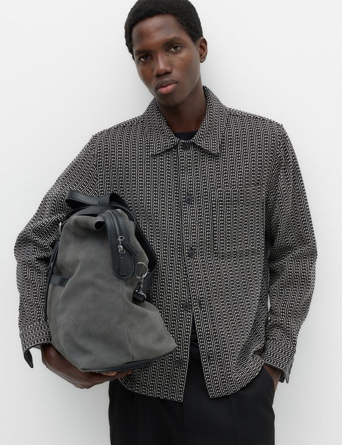 Pure Cotton Textured Overshirt