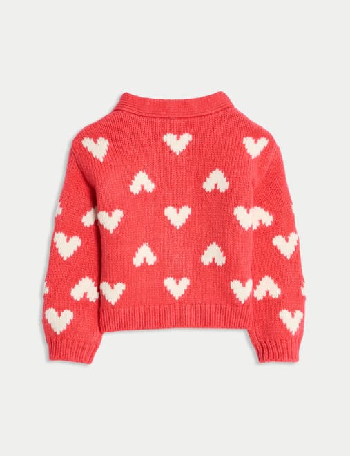 Heart Print Cardigan (0 Mths - 6 Yrs)