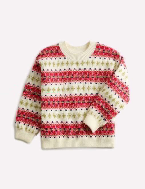 Fair Isle Sparkly Knitted Jumper (2-8 Yrs)