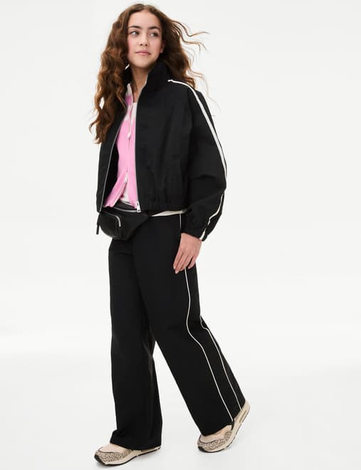 Side Stripe Wide Leg Joggers (6-16 Yrs)