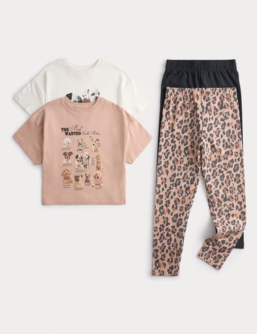 2 Pack Pure Cotton Dog Pyjama Sets (1-16 Yrs)