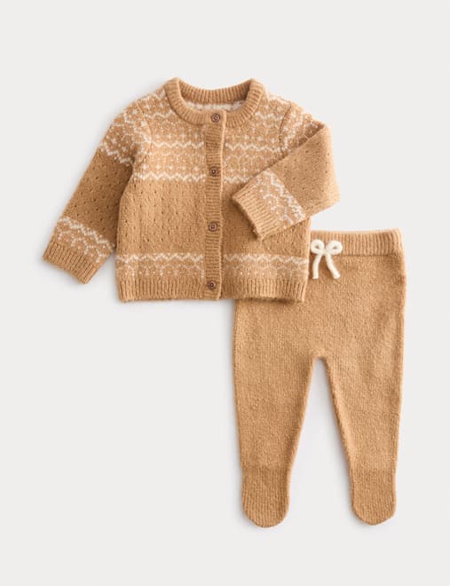 2pc Fairisle Crawlers Outfit (0-12 Mths)