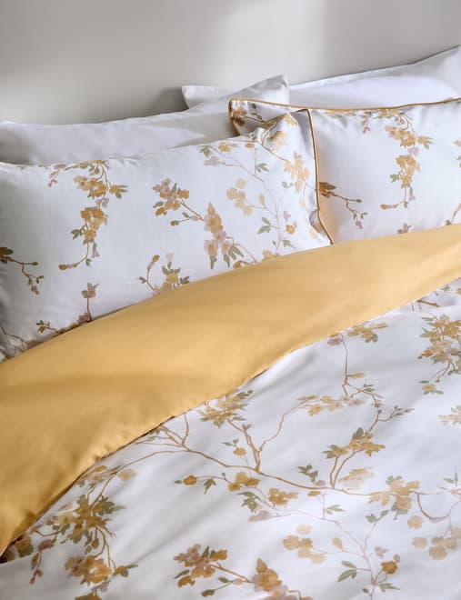 Pure Cotton Sateen Cherry Blossom Bedding Set