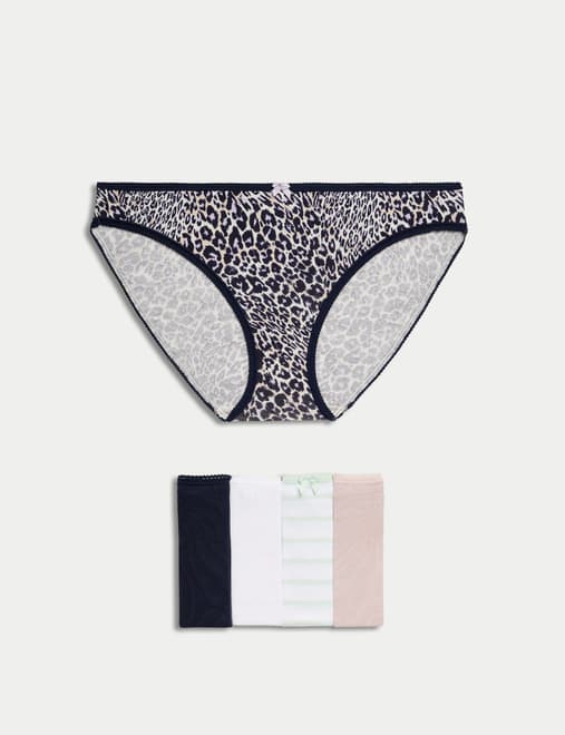 5pk Cotton Lycra™ Bikini Knickers
