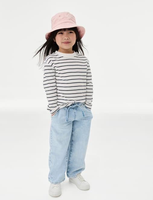 Wide Leg Elasticated Waist Jeans (2-8 Yrs)